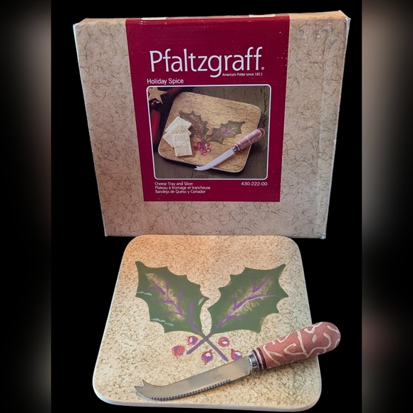 Pfaltzgraff Holiday Spice Cheese tray set - Picture 1 of 2